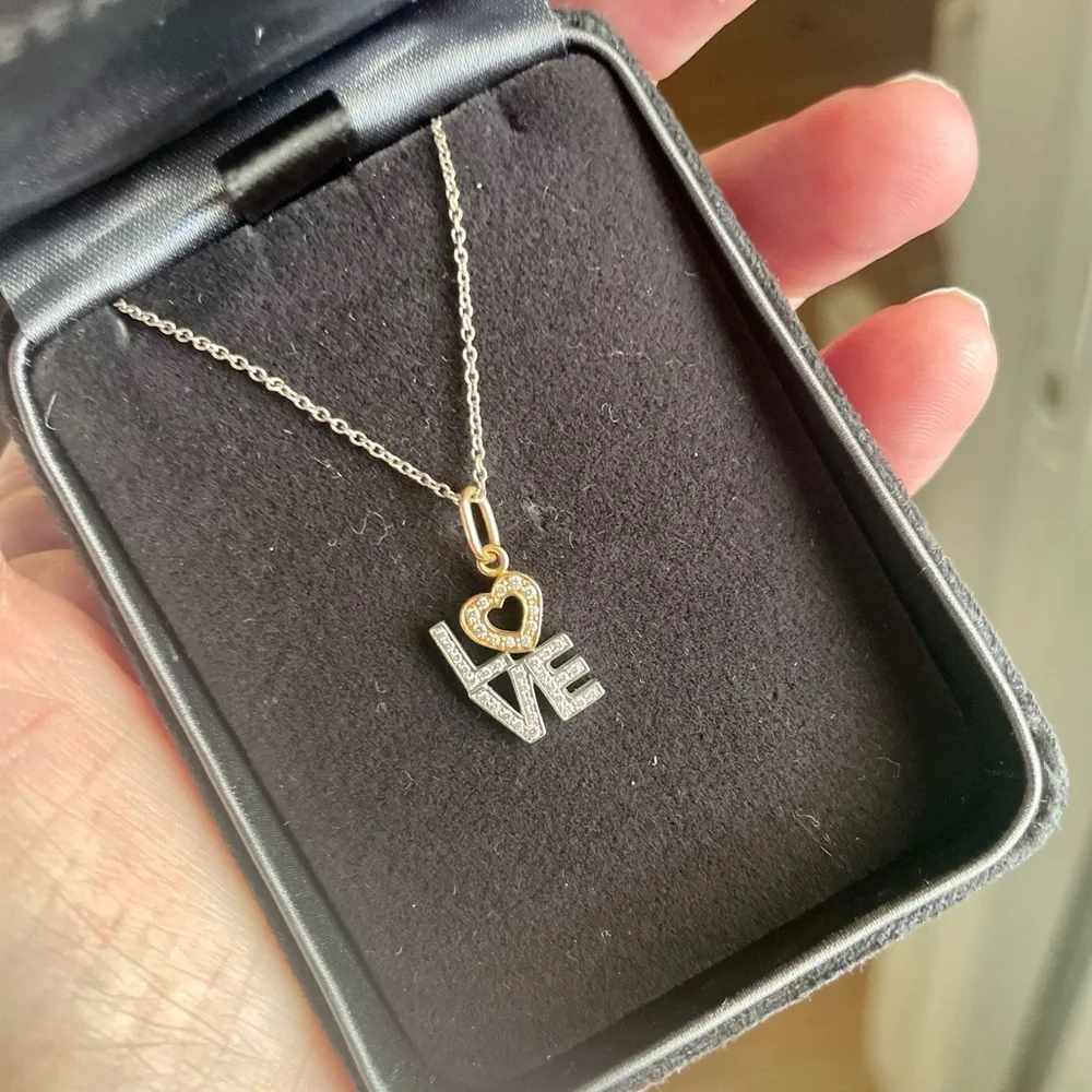 Tiffany & Co Love Necklace with White/Rose Gold and Pave Diamonds - Picture 10 of 12